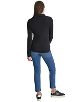 Dkny Jeans Petite Cotton Collared Button-Front Shirt