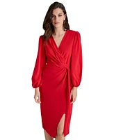 Dkny Women's Tie-Waist Faux-Wrap Sheath Dress