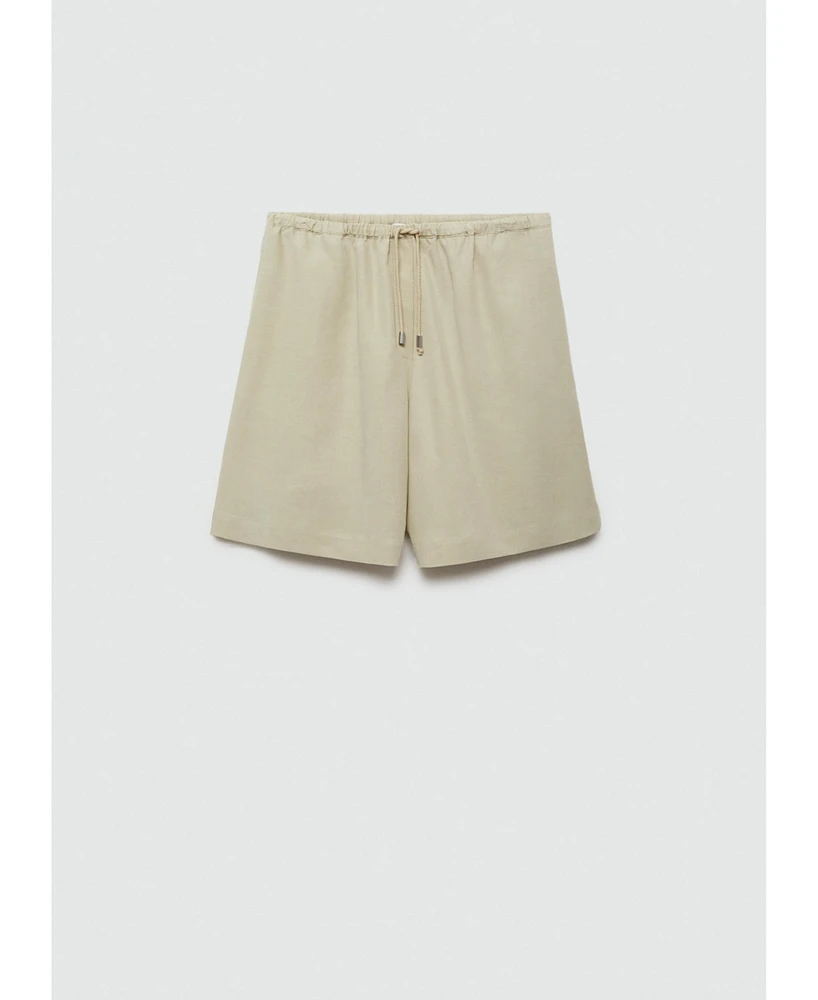 Mango Women's Wideleg Lyocell Bermuda Shorts