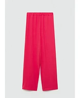 Mango Women's Textured Flowy Pants