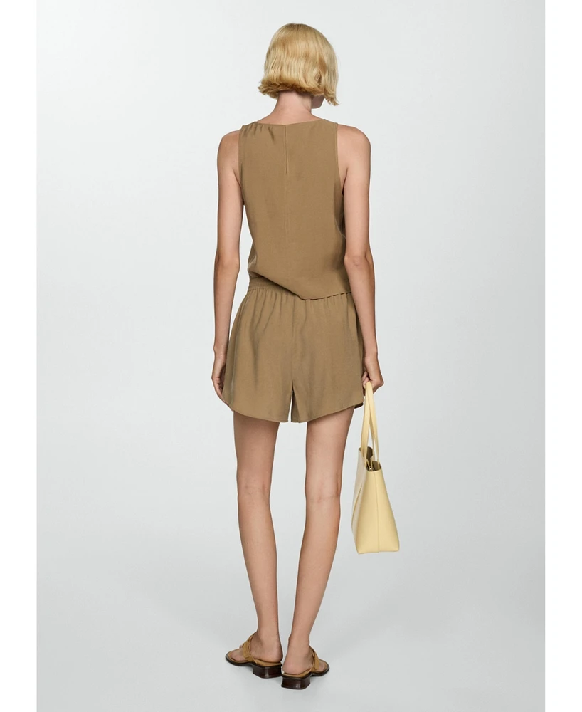 Mango Women's Bow Detail Modal Shorts