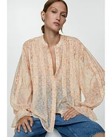 Mango Women's Floral Print Shirt