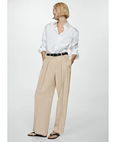 Mango Women's Wideleg Lyocell Pants