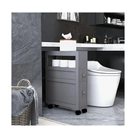 Slickblue Bathroom Side Storage Cabinet Compact and Stylish Organizer for Extra Storage