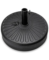 Best Choice Products Fillable Plastic Patio Umbrella Base Stand, Pole Holder w/ Adjustment Knob, Sunburst Pattern