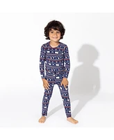 Bellabu Bear Unisex Kids Polar Isle Blue Set of 2 Piece Pajamas