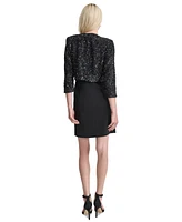 Dkny Women's Sequin Collarless Jacket