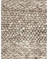 Anaya Home Textured Taupe Oversized Handwoven Stool