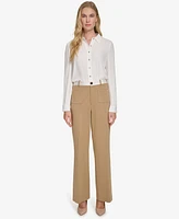 Tommy Hilfiger Women's Colorblocked High-Rise Jersey Pants