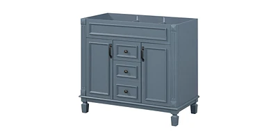 Slickblue 36'' Bathroom Vanity Base Without Sink Top for Customizable Storage Solutions