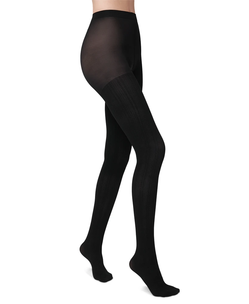 Hue Women's Control-Top Cable Tights U24233