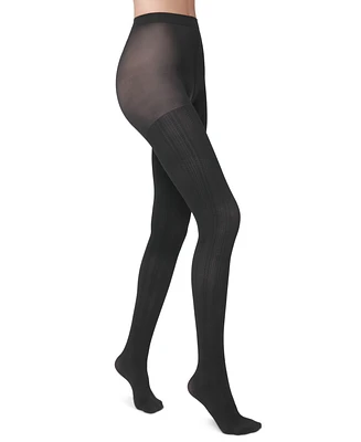 Hue Women's Control-Top Cable Tights U24233