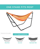 Best Choice Products Outdoor Adjustable Steel Hammock Stand for 9-14ft Hammocks w/ Hooks, Carrying Bag, 450lb Capacity