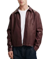 Cotton On Men's Artificial Leather Harrington Jacket