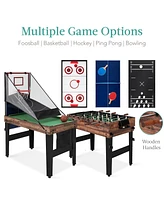 Best Choice Products 13-in-1 Combo Game Table Set w/ Ping Pong, Foosball, Basketball, Air Hockey, Archery