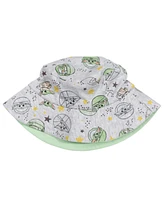 Starwars Baby Boys Star Wars The Mandalorian Grogu Yoda R2-D2 Chewbacca C-3PO Romper and Bucket Sun Hat Newborn to