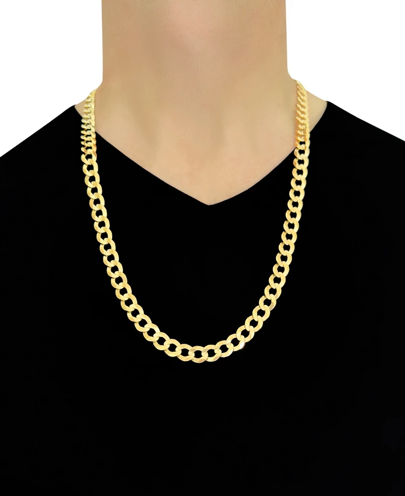 28" Curb Link Chain Necklace (10mm) in Solid 10k Gold