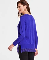 I.n.c. International Concepts Women's Lace-Trim Tunic Sweater