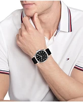 Tommy Hilfiger Quartz Black Leather Strap Watch 42mm