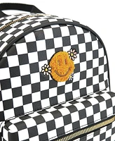 Like Dreams Smiley Checkered Charm Backpack