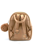 Like Dreams Caramel Puffer Leather Backpack