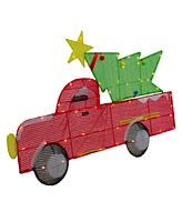 Northlight 36" Led Lighted Truck with Christmas Tree Outdoor Decoration