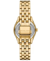 Michael Kors Women's Harlowe Three-Hand Gold-Tone Stainless Steel Watch 33mm