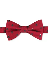 Tommy Hilfiger Men's Christmas Tree Bow Tie & Pocket Square Set