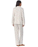 Lauren Ralph Lauren Women's Floral Notched-Collar Pajama Set