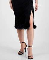 Rachel Roy Women's Delilah Feather-Hem Midi Dress