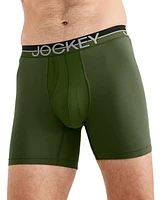 Jockey Men's Infinite Cool 3-Pk. Stretch Moisture-Wicking Solid Boxer Briefs