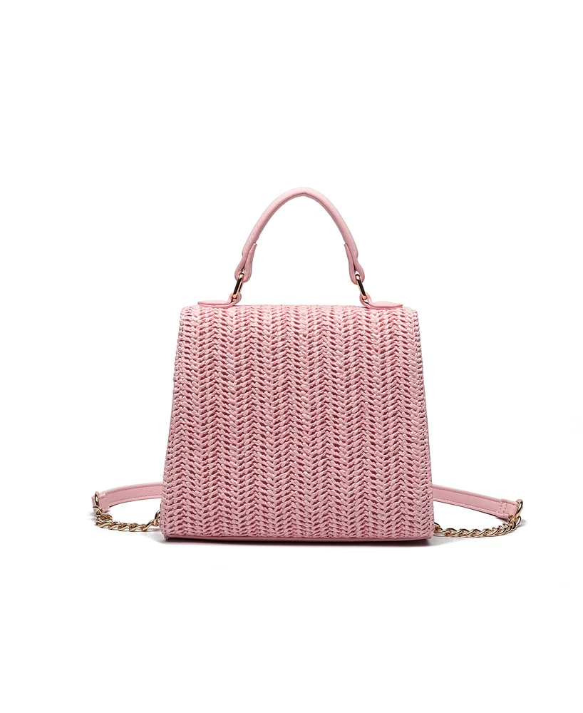 Like Dreams Stella Pastel Straw Crossbody Bag