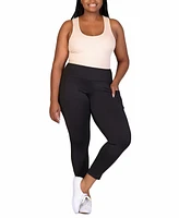 24seven Comfort Apparel Plus Ankle Leggings with Side Pocket