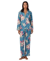 Lauren Ralph Women's Floral Notched-Collar Pajama Set