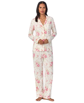 Lauren Ralph Women's Floral Satin Pajama Set