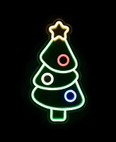 Northlight 15" Led Lighted Neon Style Christmas Tree Window Silhouette