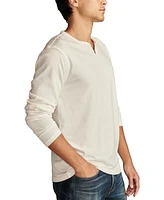 Lucky Brand Men's Long Sleeve Burnout Notch Shirt