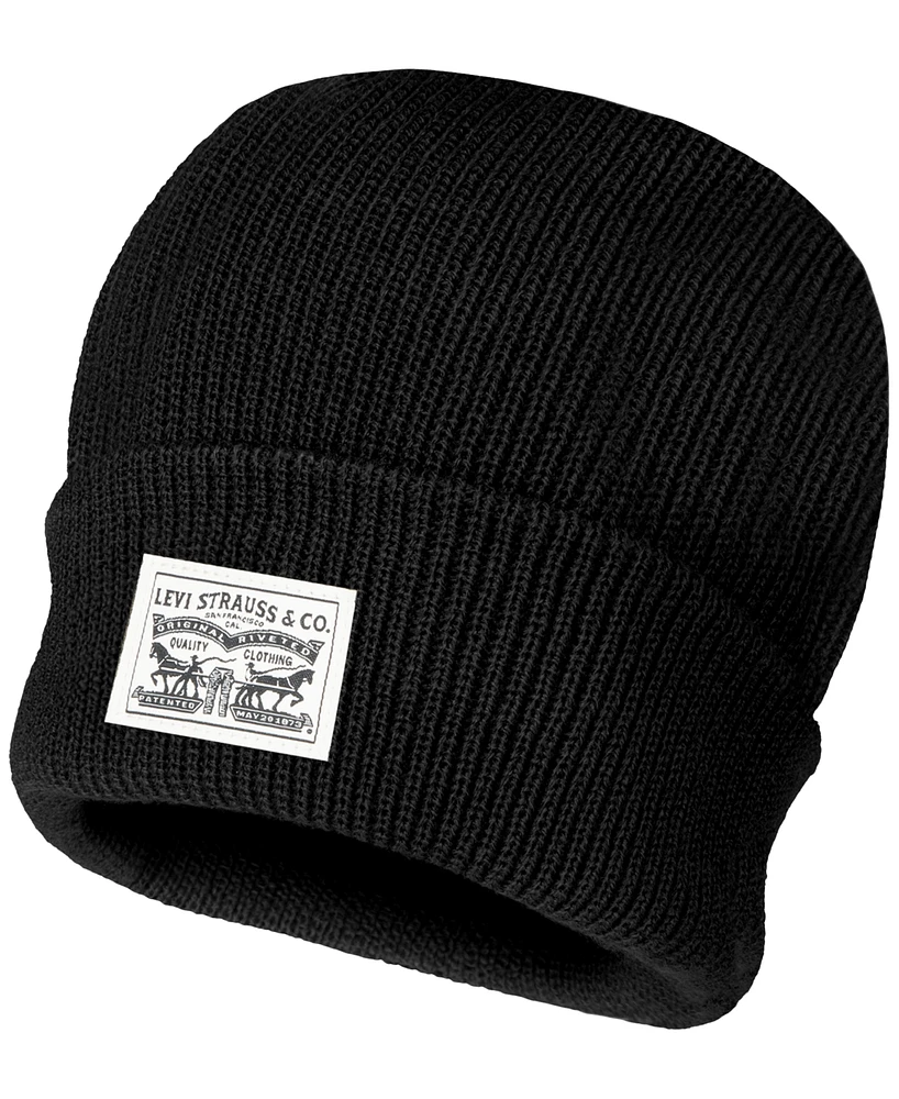 Levi's Men's Ribbed Logo Beanie