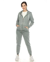 White Mark Women's Burnout Jogger Set