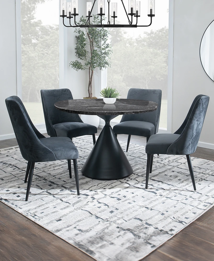 Nerton 5 Pc. Dining Set (45" Round Table & 4 Side Chairs)