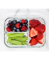 Sedona 2 Pack 3-Compartment Glass Storage Set