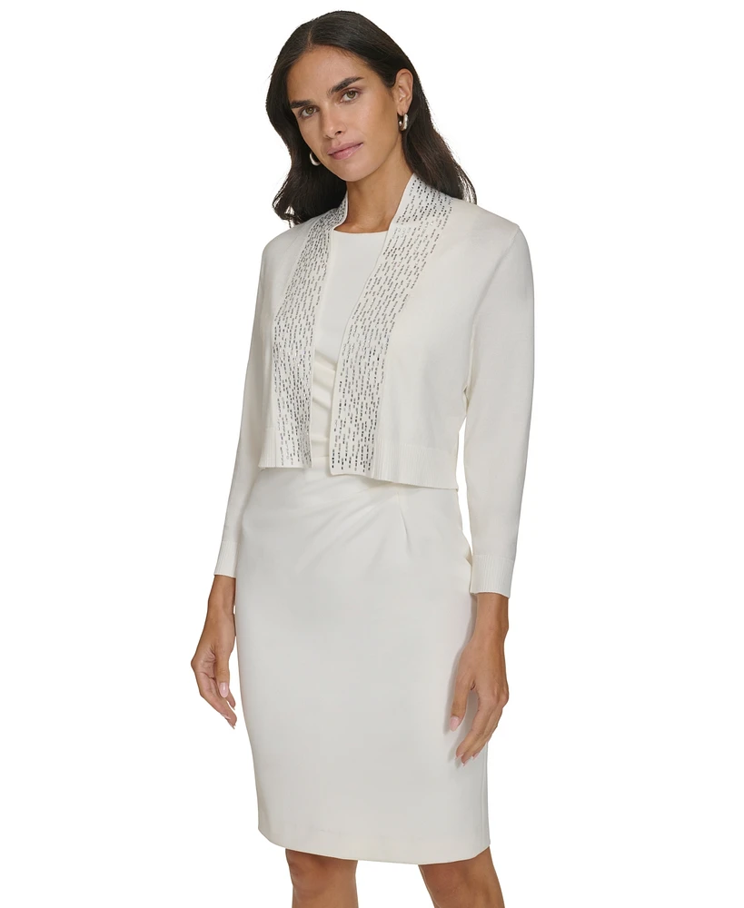 Calvin Klein Women's Embellished Shrug Cardigan