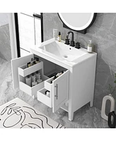 Slickblue 30" Bathroom Vanity with Sink for Compact and Elegant Bathroom Storage