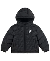 Nike Toddler Boys Swoosh Quilted Hooded Jacket