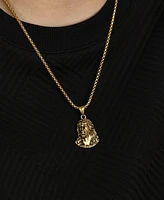 Rhona Sutton Gold Jesus Christ Stainless Steel Pendant Necklace