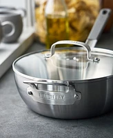 GreenPan X Bobby Flay Stainless Steel 3.57-Quart Chef's Pan with Lid