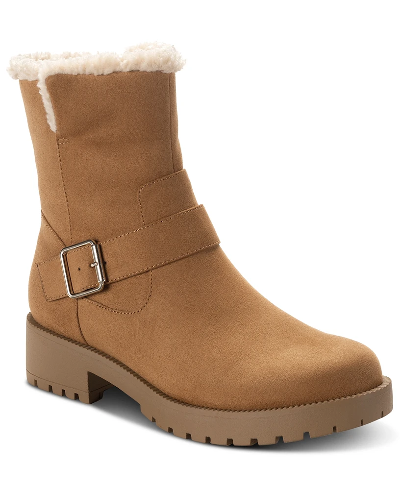Style & Co Women's Fleurr Belt Lug Booties, Created for Macy's