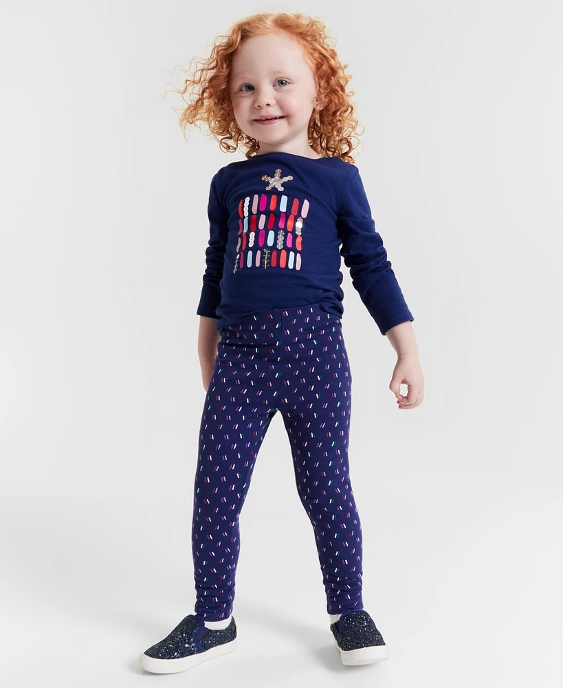 Epic Threads Toddler Girls Festive Sprinkle-Print Leggings, Created for Macy's