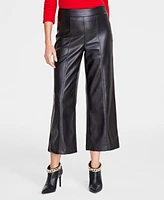 I.n.c. International Concepts Women's Faux-Leather High-Rise Culotte Pants, Created for Macy's