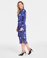 I.n.c. International Concepts Women's Printed Shirtdress, Created for Macy's